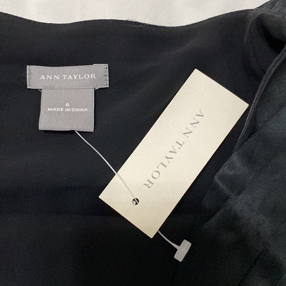 Ann Taylor Black Silk Lace and Ribbon Trim Cami Top NWT - Picture 7 of 16